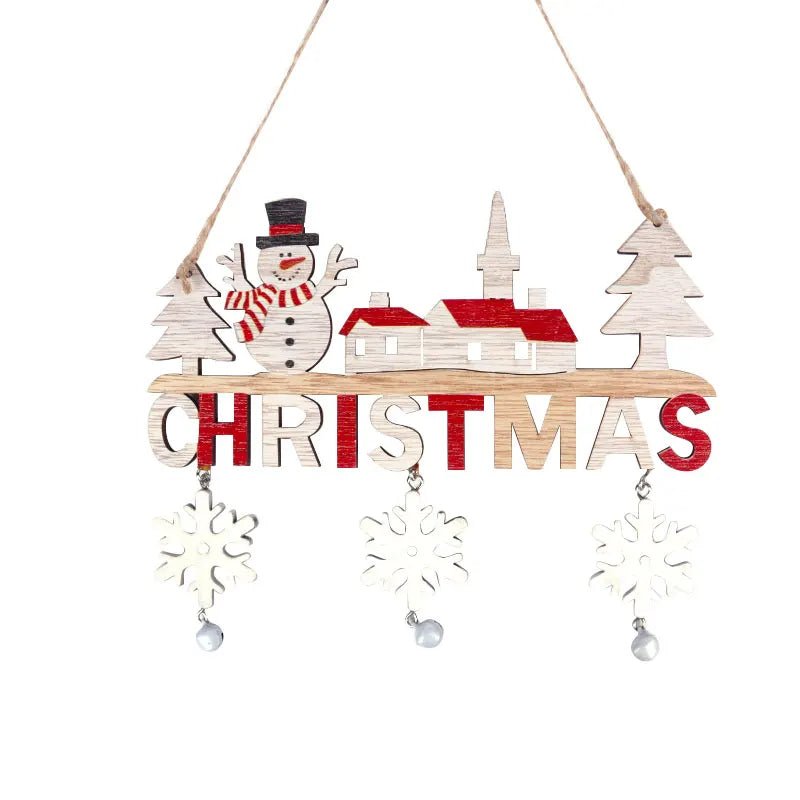 BowLift | Merry Christmas Wooden Door Pendant – Festive Welcome Sign for the Holiday Season