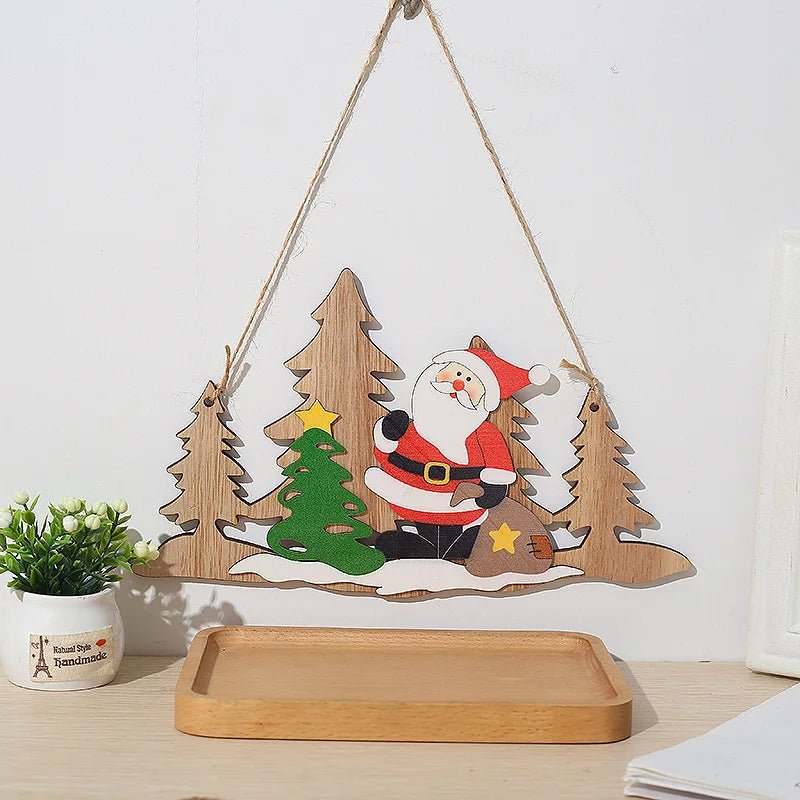 BowLift | Merry Christmas Wooden Door Pendant – Festive Welcome Sign for the Holiday Season