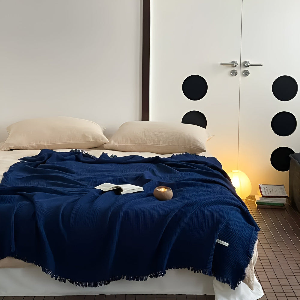 BowLift | Cotton Crinkle Tassel Blanket