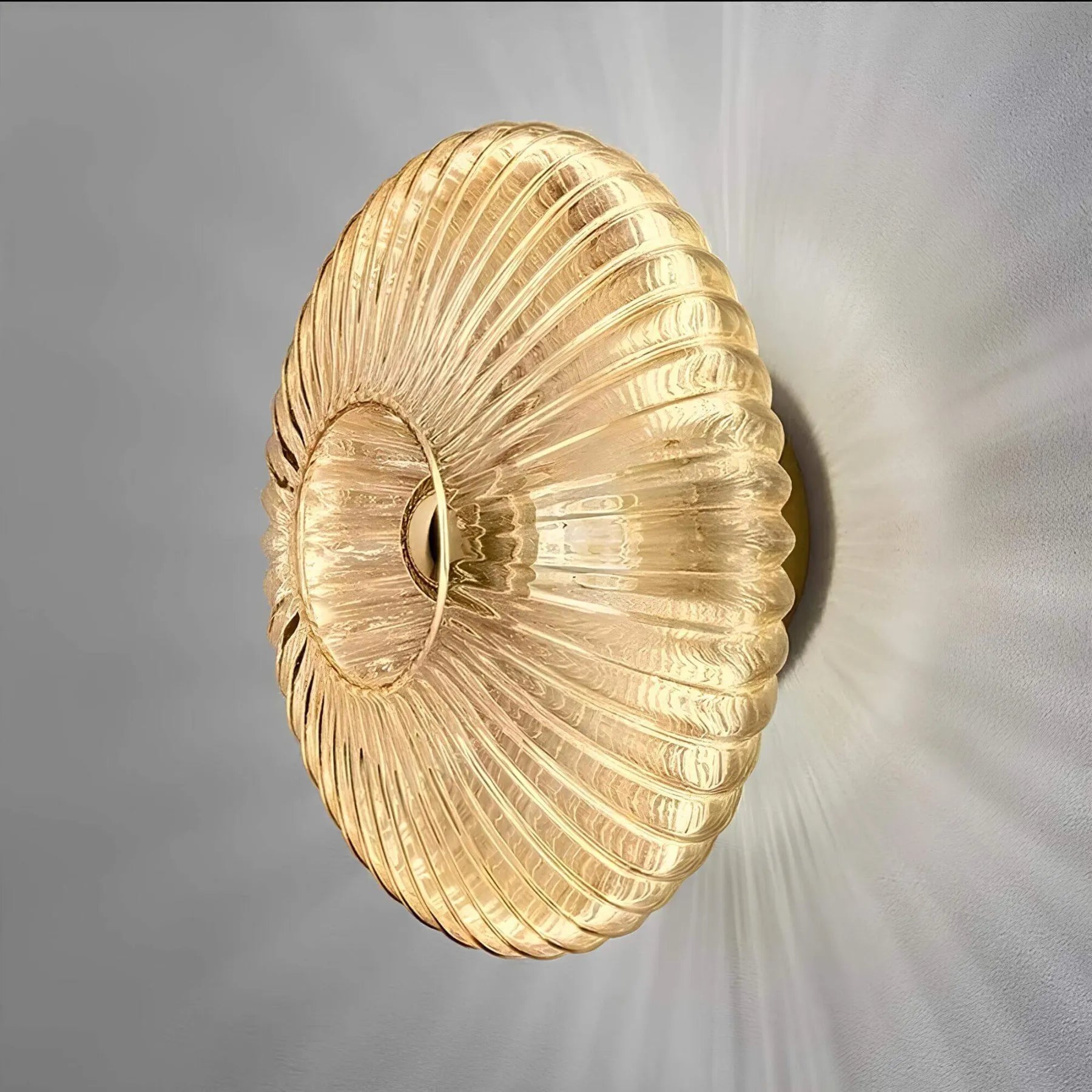 BowLift | – Glass with wavy light wall lamp