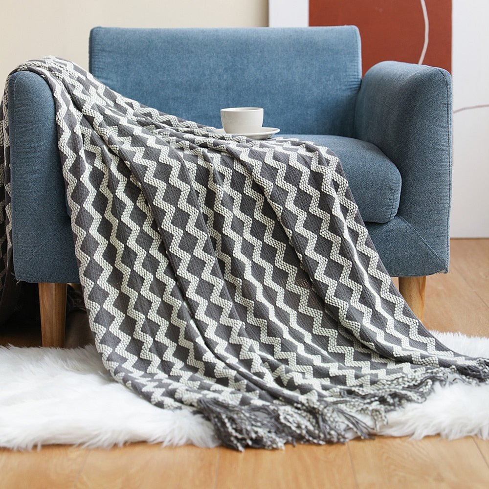 BowLift | Blanket Knitted Sofa Throw Scandinavian Style