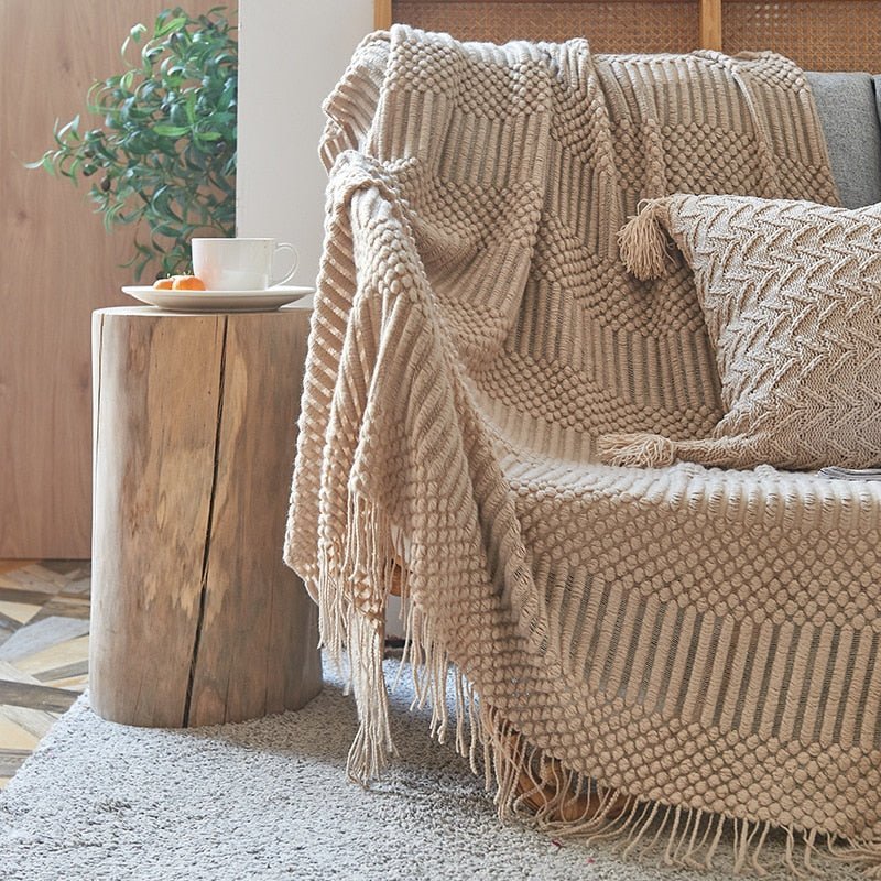 BowLift | Blanket Knitted Sofa Throw Scandinavian Style