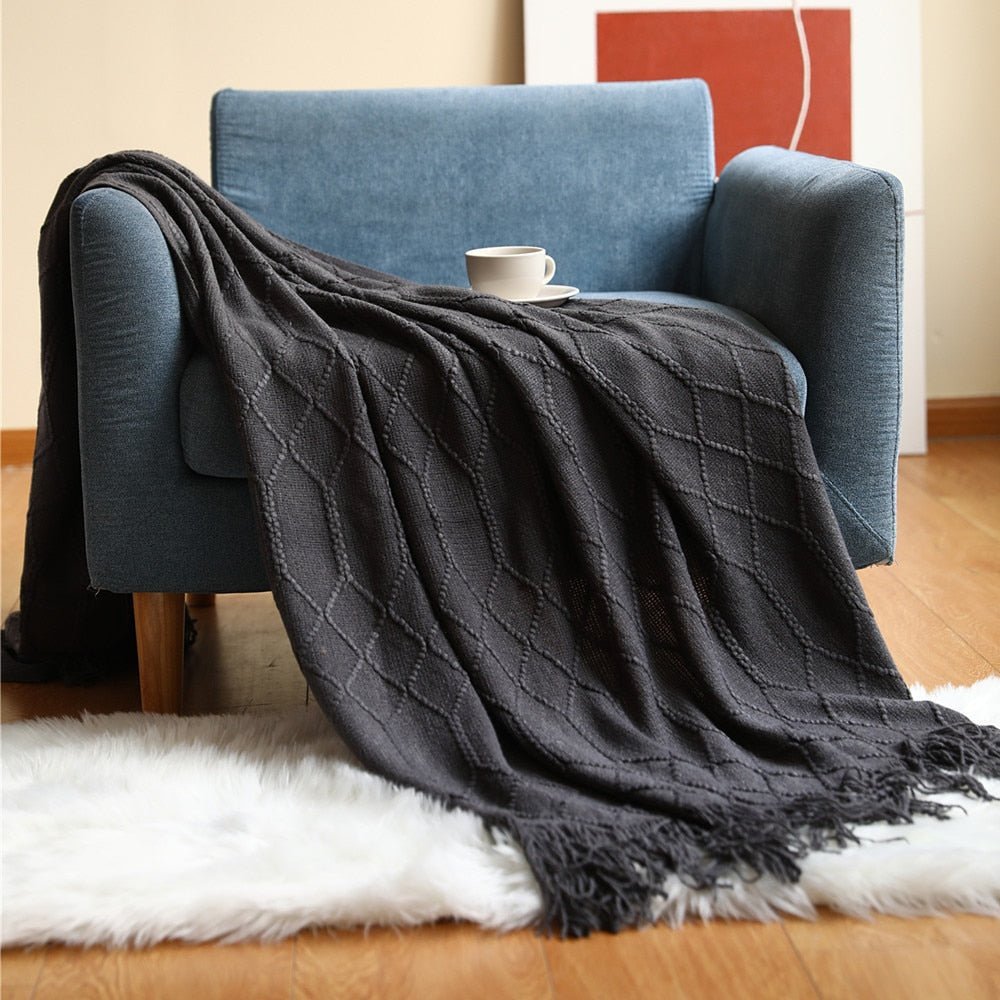 BowLift | Blanket Knitted Sofa Throw Scandinavian Style