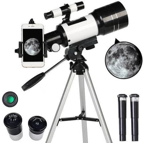 BowLift | Professional Astronomical Telescope | 70mm Aperture, 300mm Focal Length & Easy Setup for Stargazing and Nature Exploration