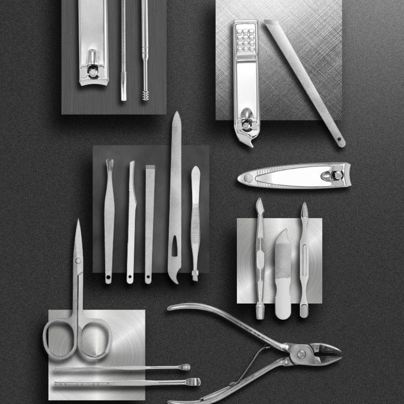 BowLift | 19 in 1 Stainless Steel Manicure Set Nail Clipper Kit
