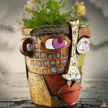 BowLift | Handmade Picasso Brutalist Abstract Beauty Face Flower Pot