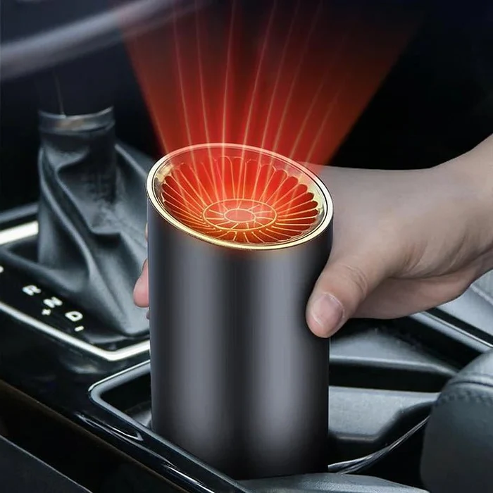 BowLift | CupHeat 12V Car Heater & Defroster – Compact 360° Hot Air Fan