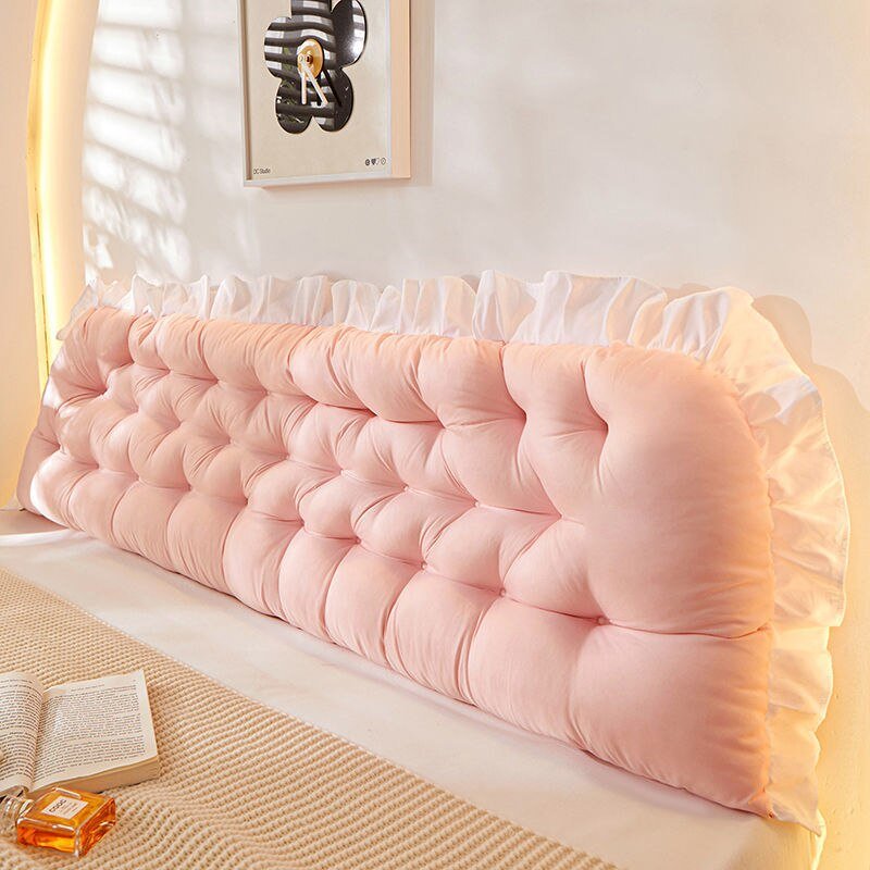 BowLift | Pink Tatami Pillow Headboard - Bed Sleeping Neck Body Pillow, Large Back Support Pillow for Bedroom Decor