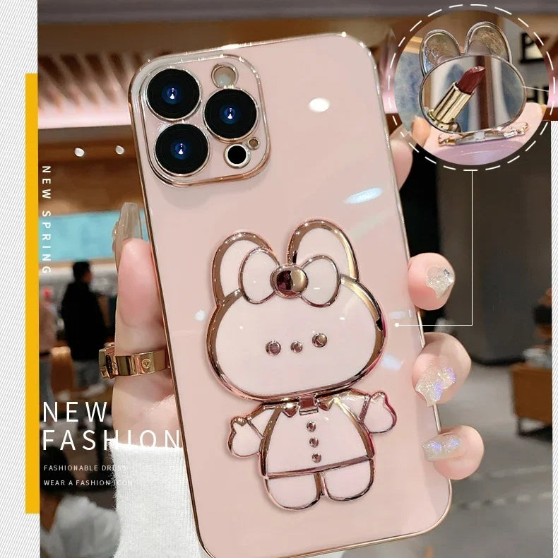 BowLift | 3D Bunny Korean Style Mirror iPhone Case