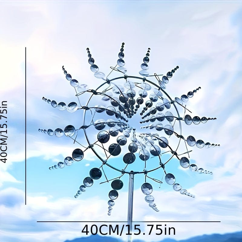 BowLift | 1 Piece Magical Metal Windmill, 3D Metal Outdoor Wind Chime for Yard and Garden, Unique Metal Kinetic Wind Sculptures & Wind Chime, Wind Catcher Metal Outdoor Lawn Terrace Decoration Wind Sculpture