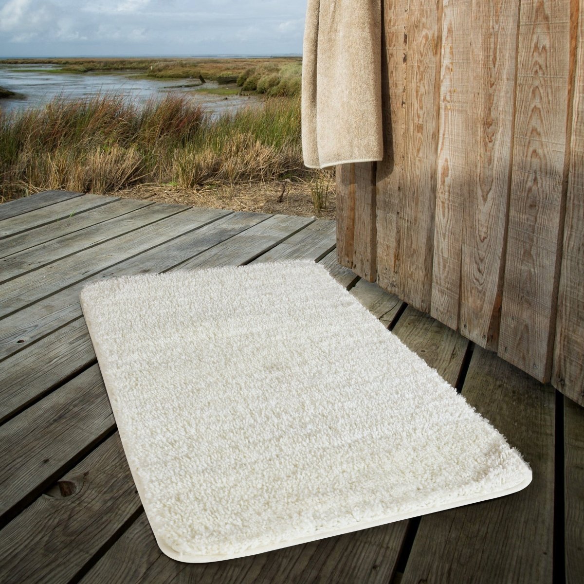 BowLift | VeluSoft Plush Microfiber Bath Mat | Quick-Absorbing, Non-Slip Bathroom Rug for Comfort and Safety