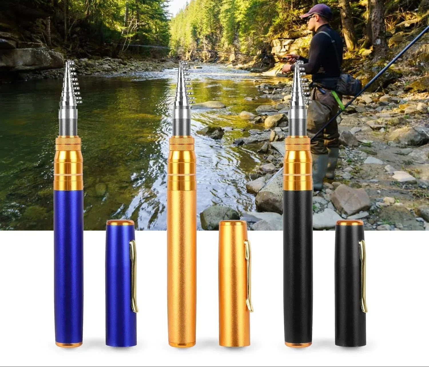 BowLift | Compact Fishing Set with Telescopic Rod – Portable Fishing Rod for On-the-Go