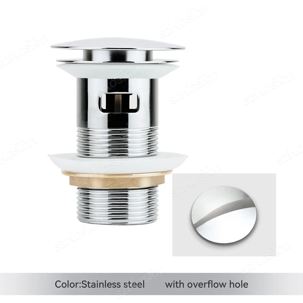 BowLift | Pop-Up Basin Drain Plug with Overflow Options (1+1 FREE)