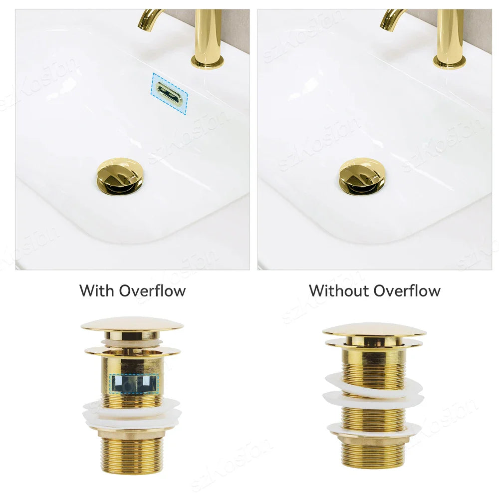BowLift | Pop-Up Basin Drain Plug with Overflow Options (1+1 FREE)