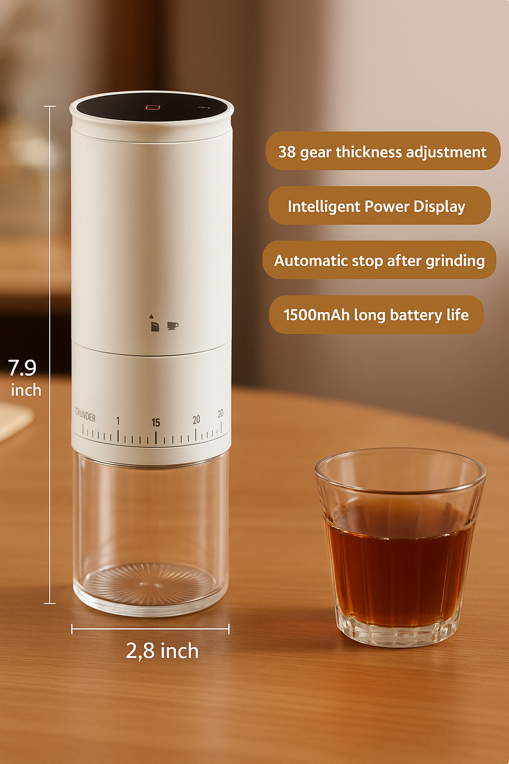 BowLift | Portable Electric Coffee Grinder - BeanBuddy