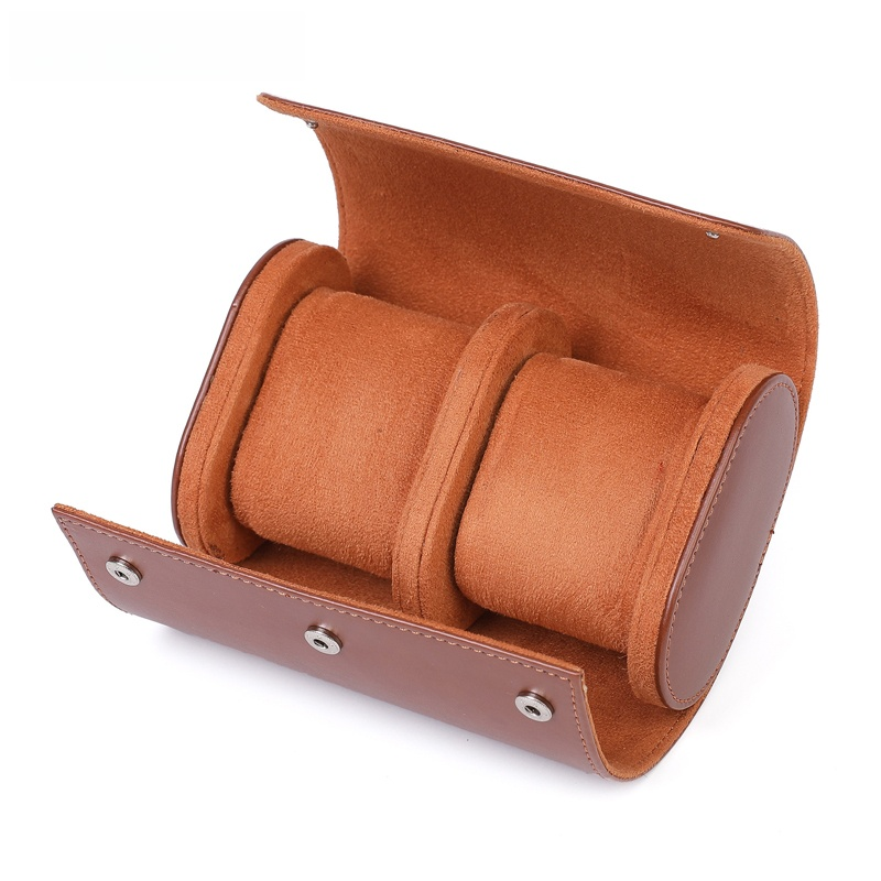 BowLift | Vintage Leather 3-Slot Men's Watch Box for Travel