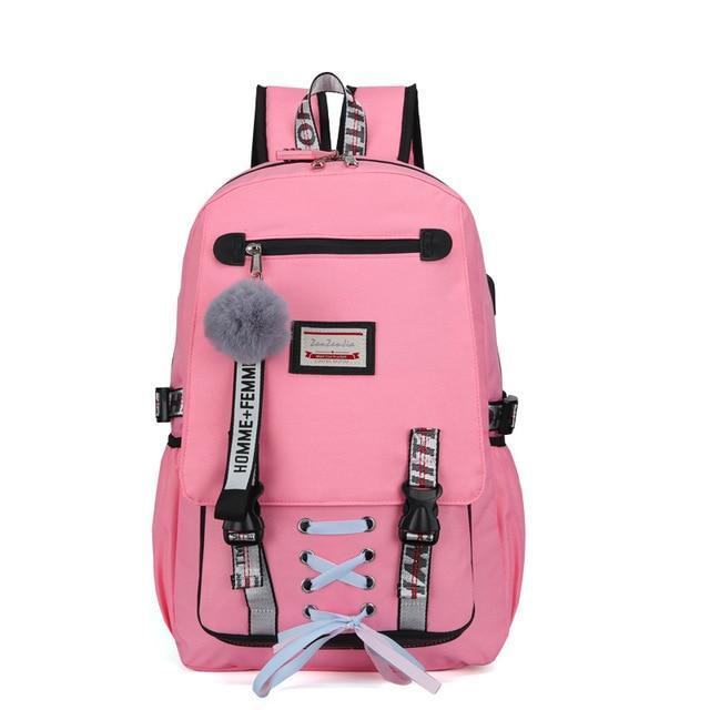 BowLift | Large School Bags For Teenage Girls Usb With Lock Anti Theft Backpack