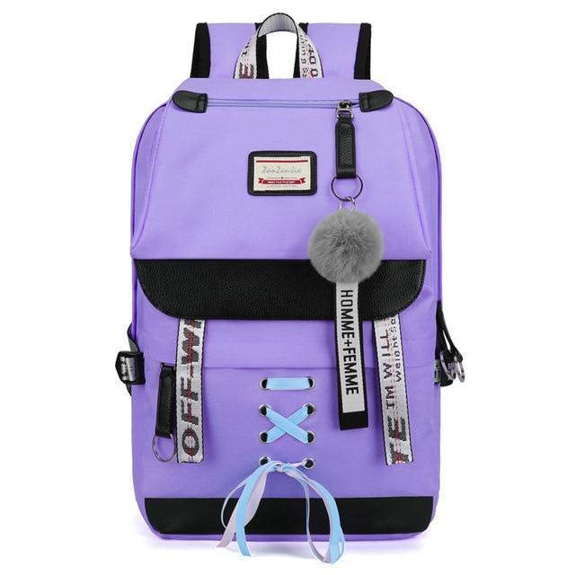 BowLift | Large School Bags For Teenage Girls Usb With Lock Anti Theft Backpack
