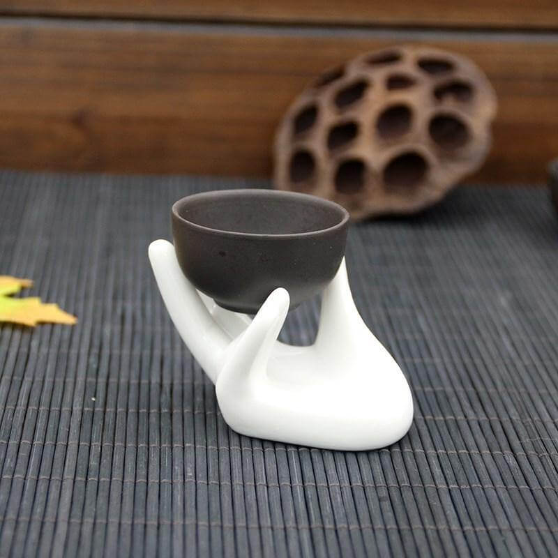 BowLift | Hand Shape Ceramic Egg Cup Holder