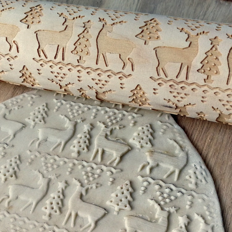 BowLift | 3D Wooden Christmas Rolling Pin