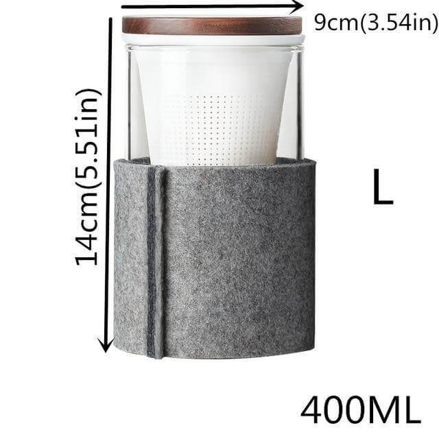 BowLift | Creative Glass Tea Infuser with Wooden Lid