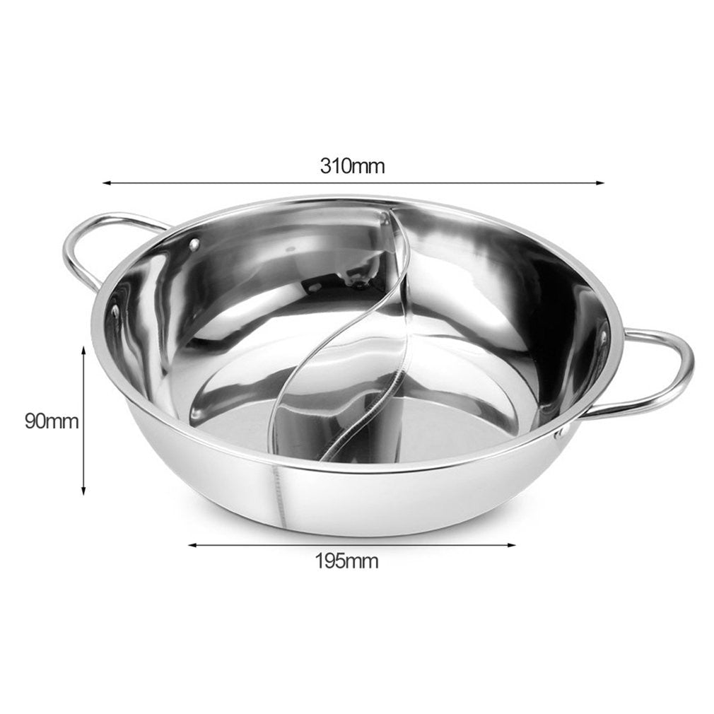 BowLift | Hot Pot Twin Split Stainless Steel Pan