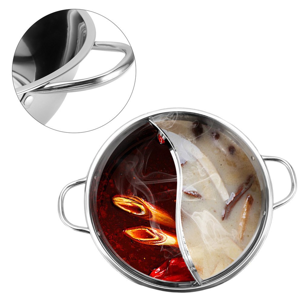 BowLift | Hot Pot Twin Split Stainless Steel Pan