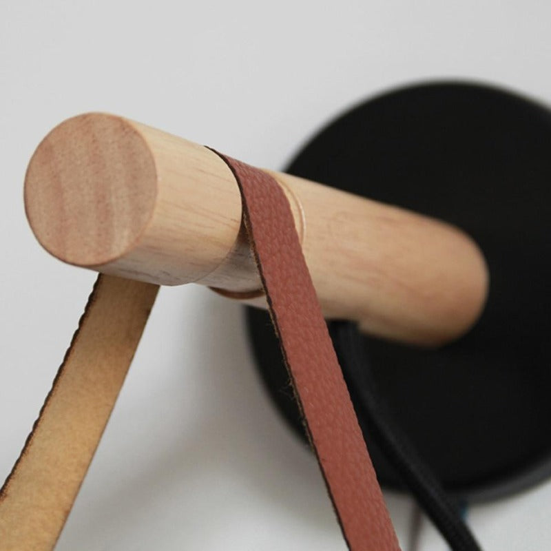 BowLift | Wood Nordic Hanging Wall Lamp