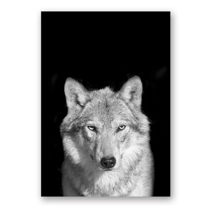 BowLift | Nature Wild Animals Africa Wildlife Black White - Canvas Wall Art Painting