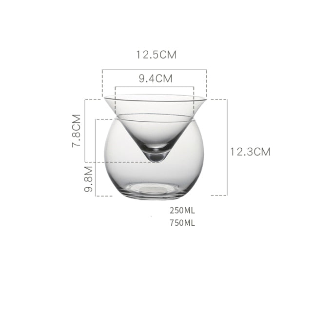 BowLift | Crystal Iced Cone Cocktail Glass