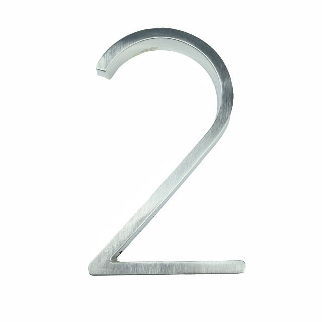 BowLift | Silver modern house numbers
