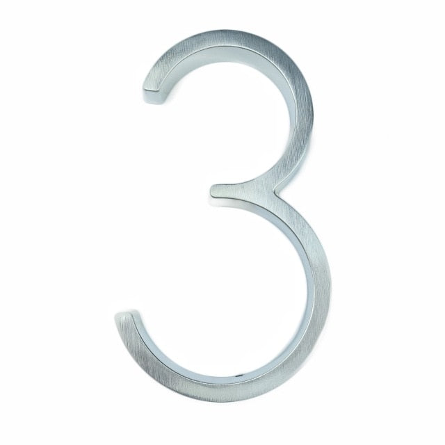 BowLift | Silver modern house numbers