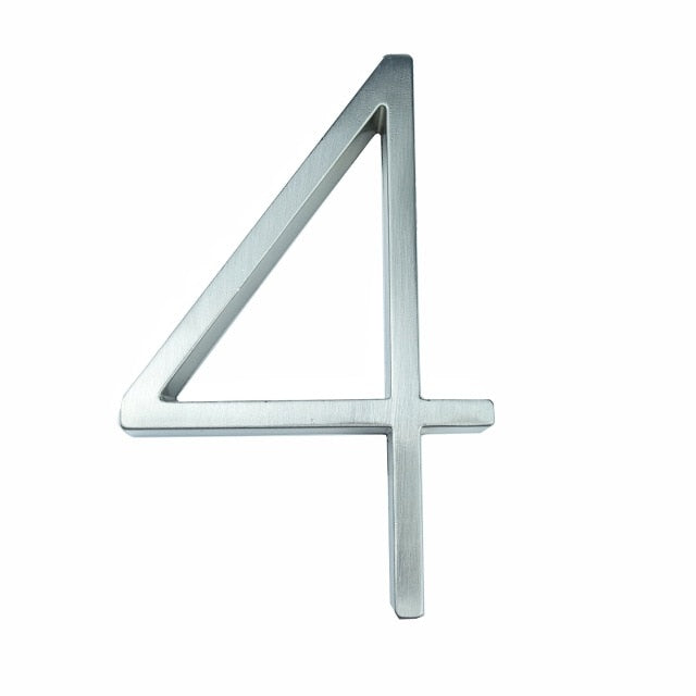 BowLift | Silver modern house numbers