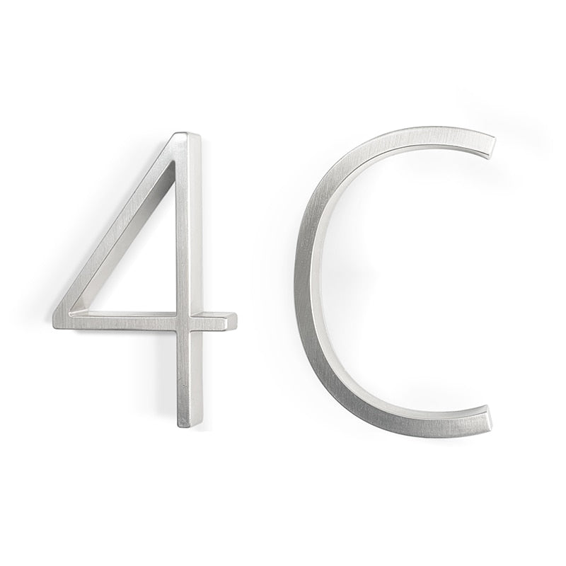 BowLift | Silver modern house numbers