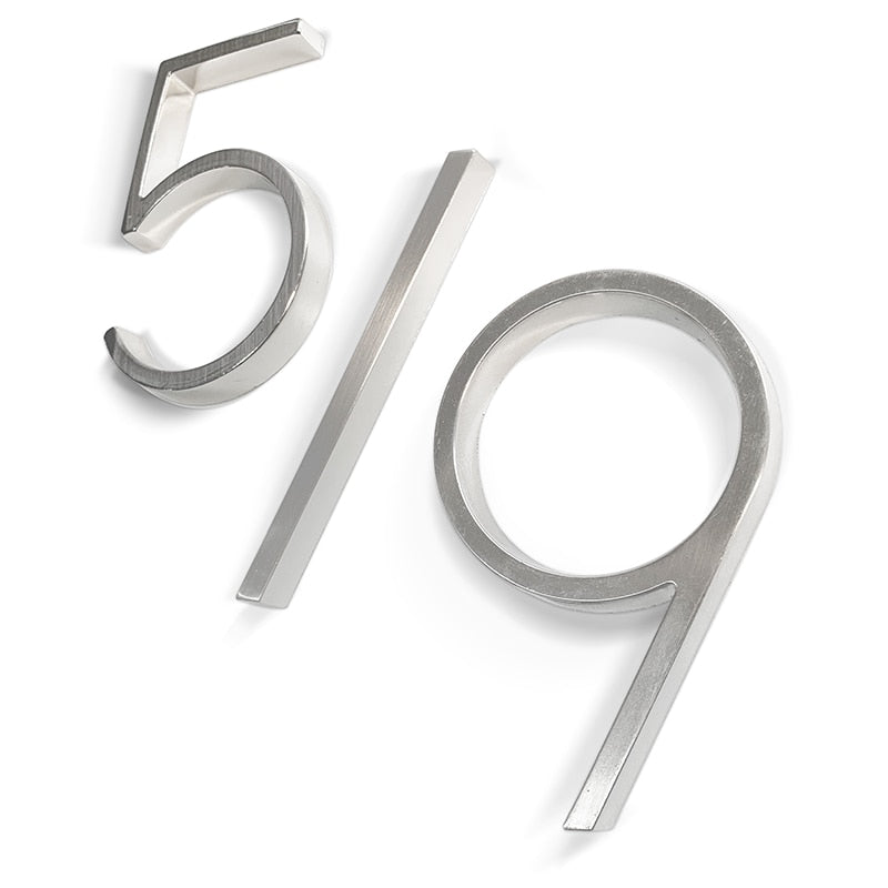 BowLift | Silver modern house numbers