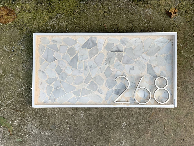 BowLift | Silver modern house numbers