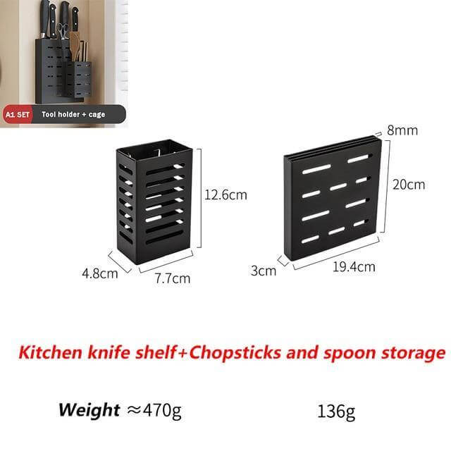 BowLift | Mat Black No Drill Metal Kitchen Storage