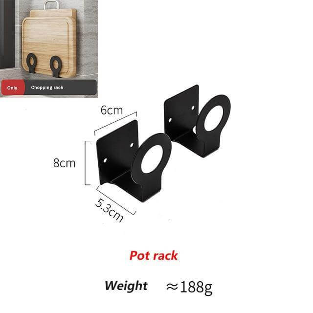 BowLift | Mat Black No Drill Metal Kitchen Storage
