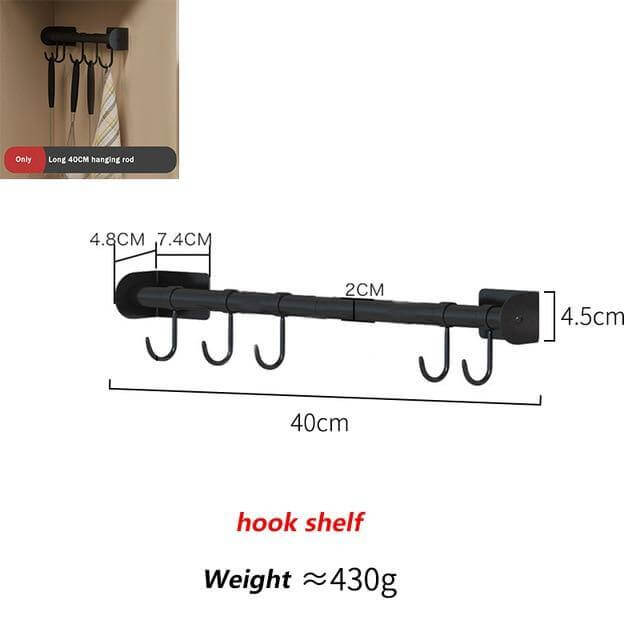 BowLift | Mat Black No Drill Metal Kitchen Storage