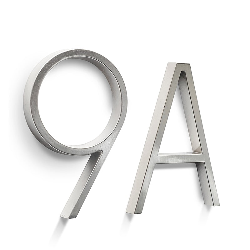 BowLift | Silver modern house numbers