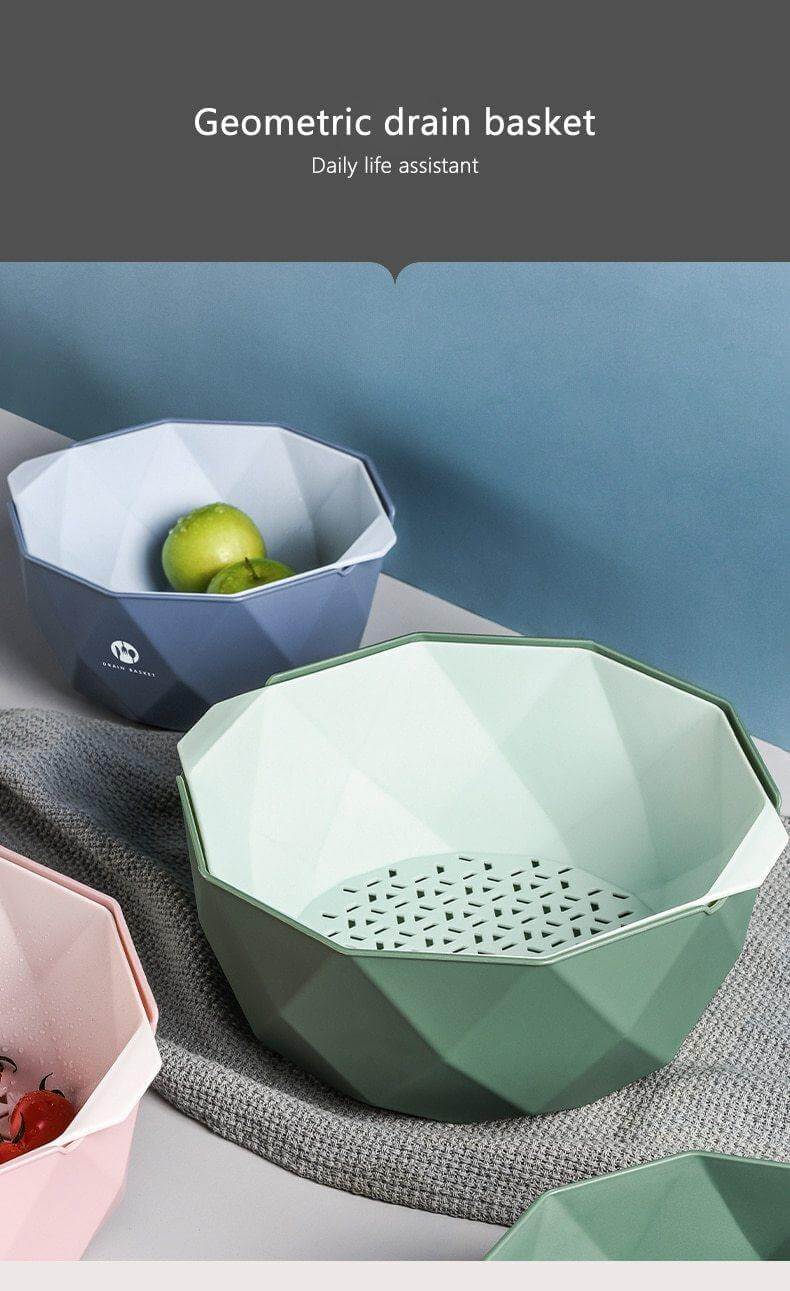 BowLift | Elegant Double Layer Drain Basket With Strainer Bowl