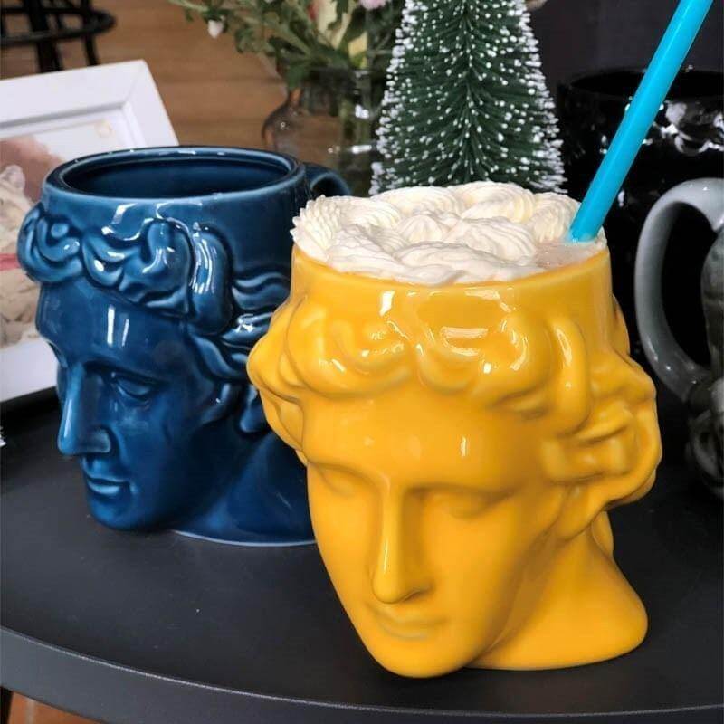 BowLift | Ceramic Antique Greek Head Mug