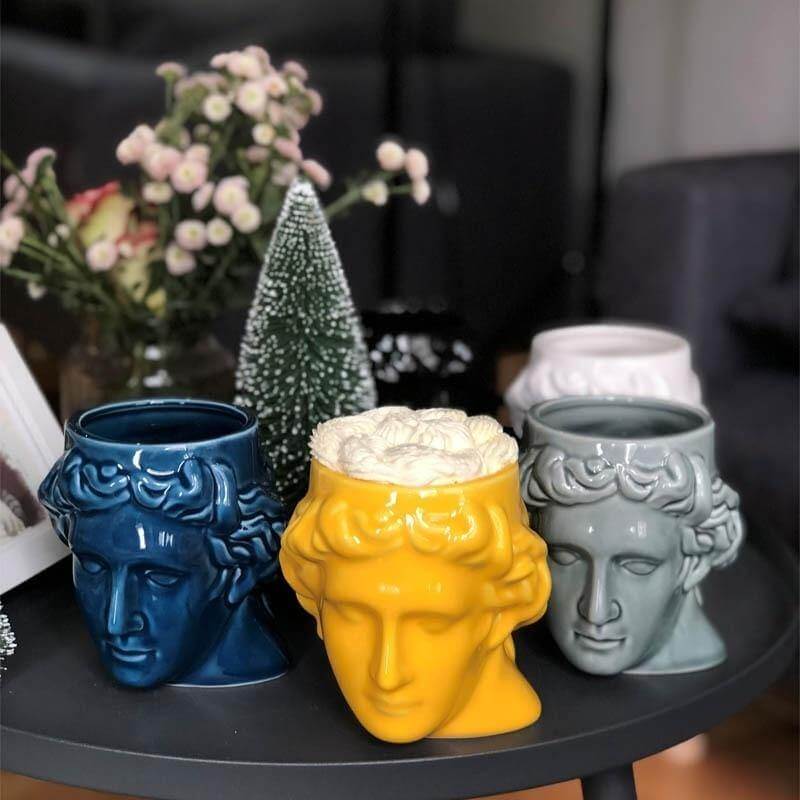 BowLift | Ceramic Antique Greek Head Mug