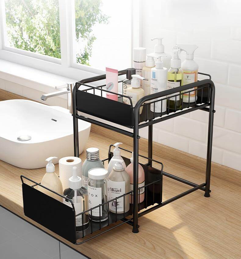 BowLift | 2-Tier Organizer with Sliding Kitchen Storage Drawers
