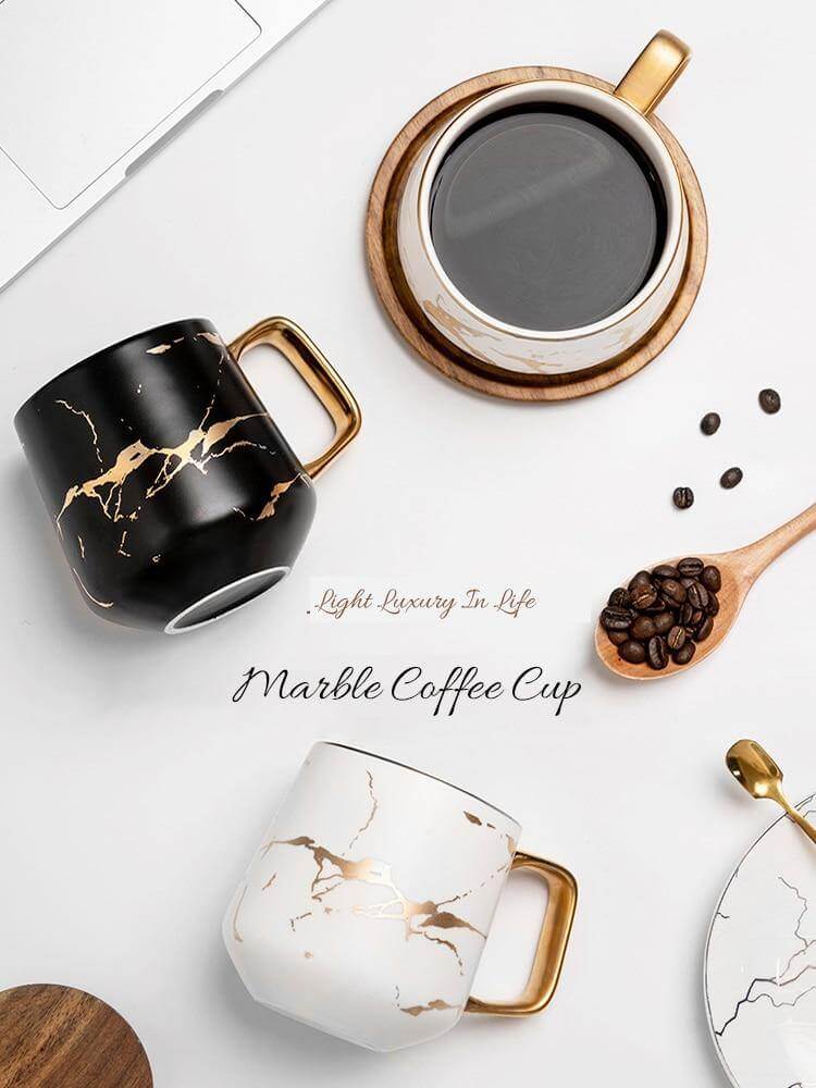 BowLift | Elegant Nordic Marble Ceramic Coffee Mugs