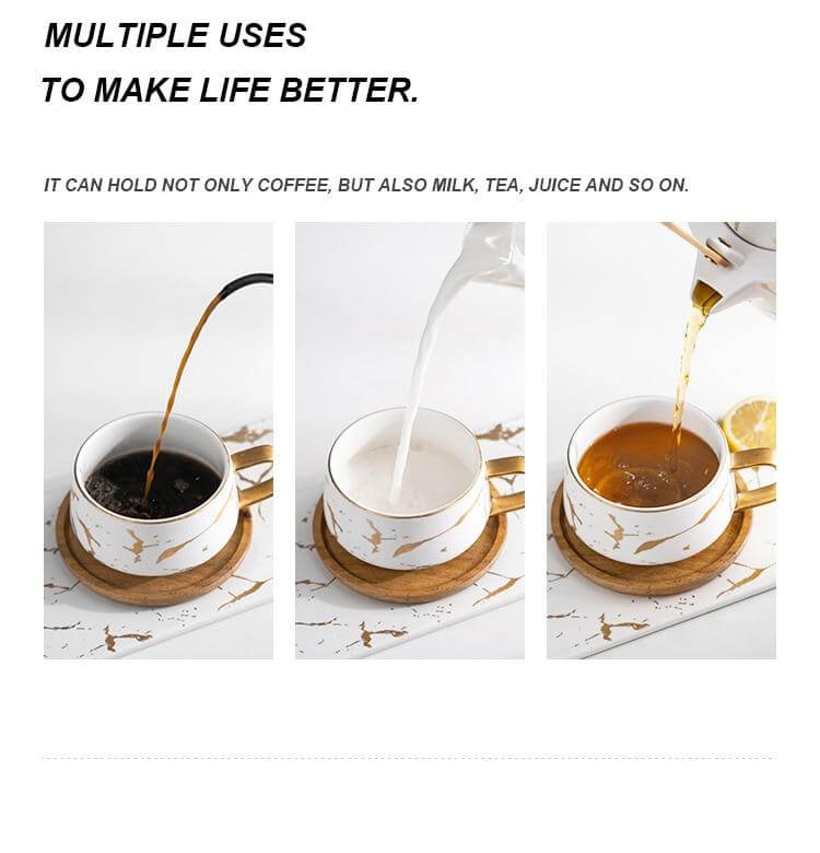 BowLift | Elegant Nordic Marble Ceramic Coffee Mugs