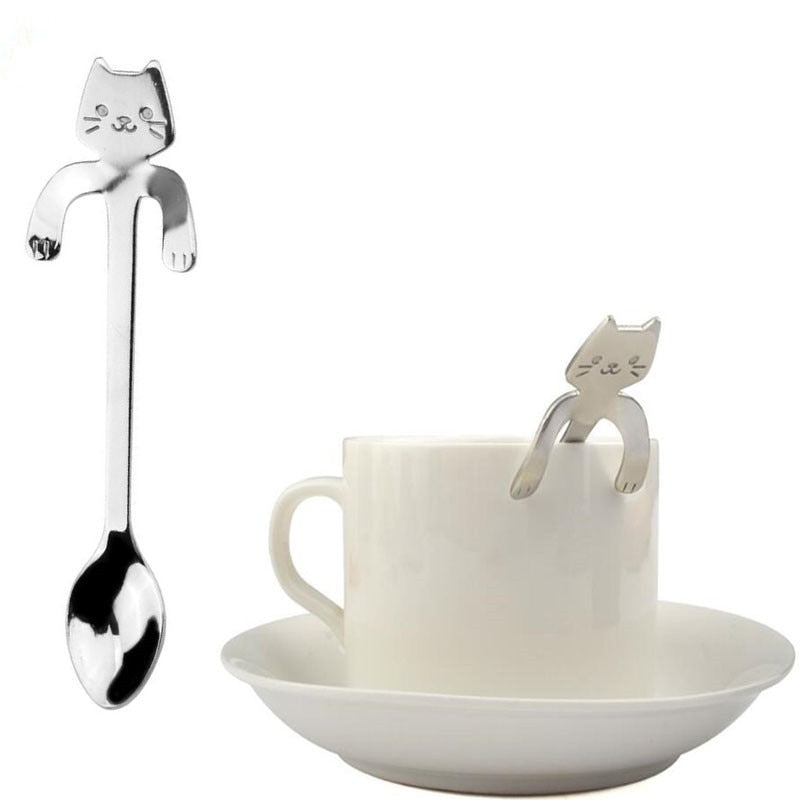 BowLift | Cute Cat Long Handle Tea Spoon