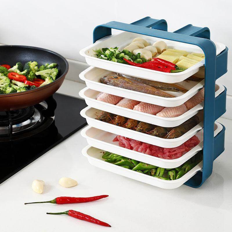 BowLift | Wall-Mounted Multi Layer Kitchen Food Cooking Organizer