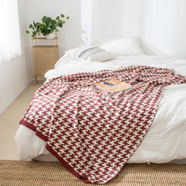 BowLift | PlaidLuxe Houndstooth Throw Blanket | Checked Design | Soft & Cozy | Various Sizes