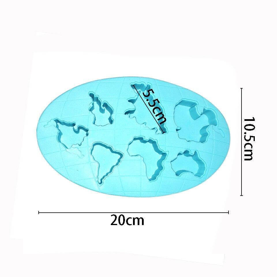 BowLift | Earth Continents Silicone Ice Tray Mold